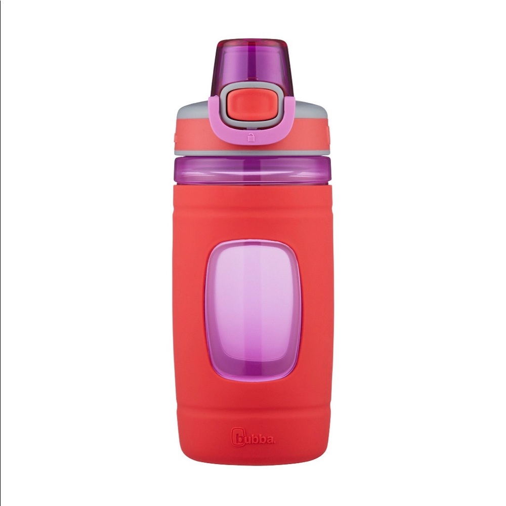 Bubba flo kids water bottle 16 oz coral/purple